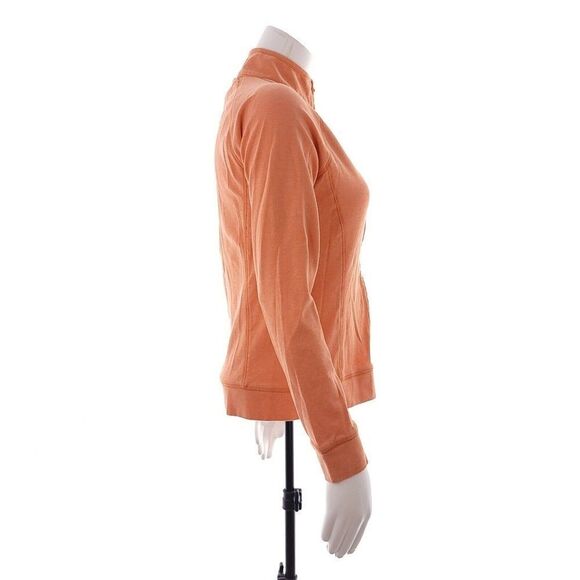 Peter Millar Womens Small Full Zip Mock Neck Long Sleeve Orange Jacket - Picture 8 of 12
